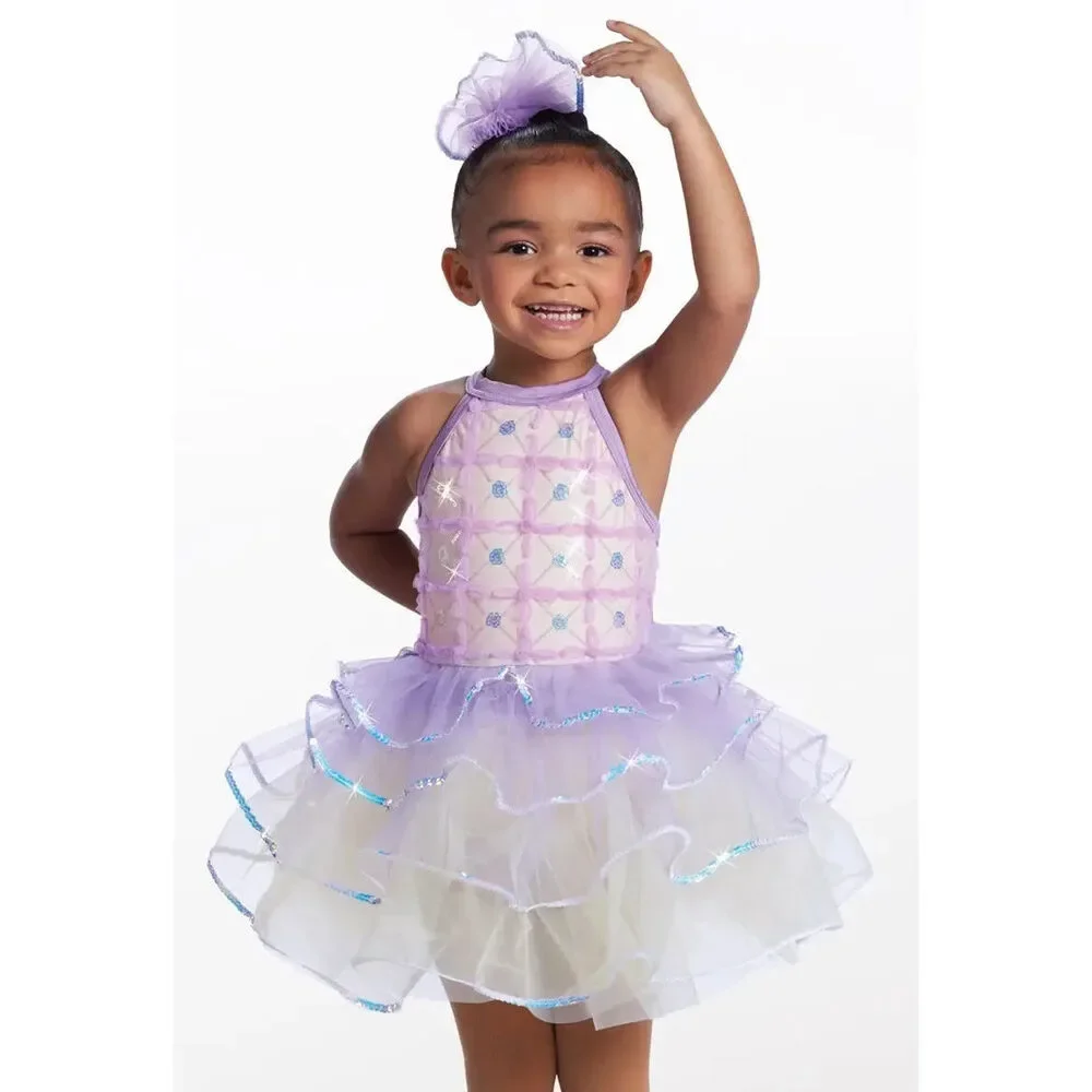 Pre-Owned Dance Costume Small Child Lavender Weissman 17020 Tap Ballet Dress Up